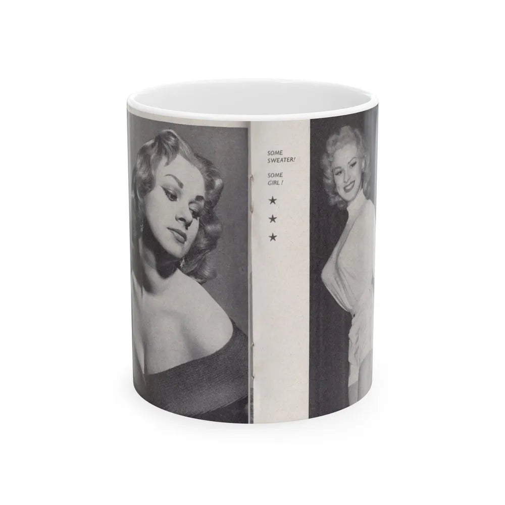 Norma Sykes #151 - 66 PHOTOGRAPHS OF Sabrina U.K. Pocket Mag. Pages 32 & 33 (Vintage Female Icon) White Coffee Mug-11oz-Go Mug Yourself