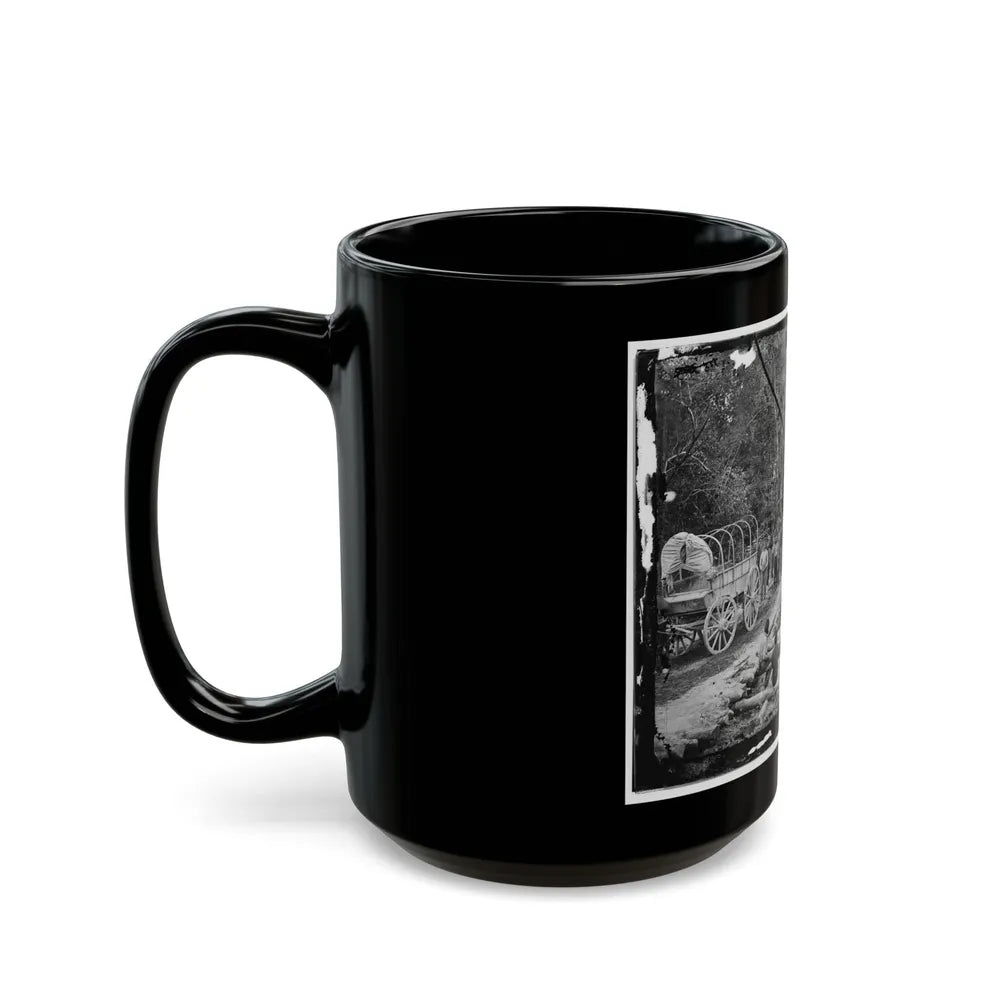 Chickahominy River, Va. Grapevine Bridge Built May 27-28, 1862, By The 5th New Hampshire Infantry Under Col. Edward E. Cross (U.S. Civil War) Black Coffee Mug-Go Mug Yourself