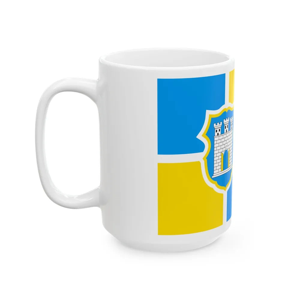 Flag of Zhytomyr Ukraine - White Coffee Mug-Go Mug Yourself