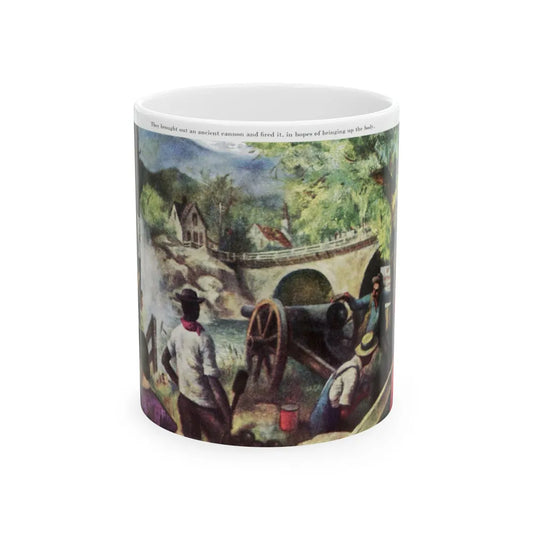 Fugitive From Terror (3), Saturday Evening Post, April 9, 1949 - White Coffee Mug-11oz-Go Mug Yourself