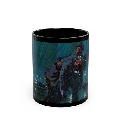 Cop Probe, Argosy magazine illustration, October 1964 - Black Coffee Mug-11oz-Go Mug Yourself