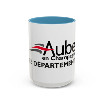 Flag of Aube France - Accent Coffee Mug-15oz-Light Blue-Go Mug Yourself