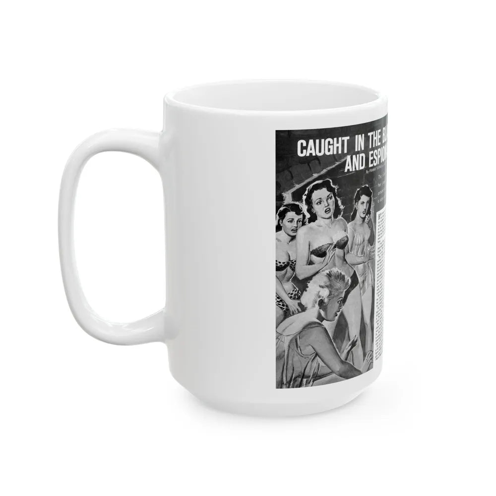 Caught In The Black Widow's Web Of Lust And Espionage, World of Men, December 1963 - White Coffee Mug-Go Mug Yourself