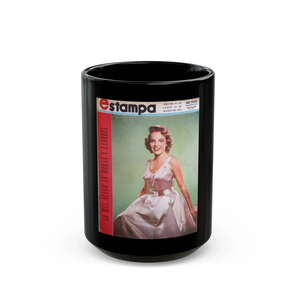 Terry Moore #289 - Turkish Mag. Cover (Vintage Female Icon) Black Coffee Mug-15oz-Go Mug Yourself