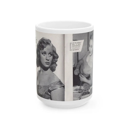 Norma Sykes #150 - 66 PHOTOGRAPHS OF Sabrina U.K. Pocket Mag. Pages 30 & 31 (Vintage Female Icon) White Coffee Mug-15oz-Go Mug Yourself