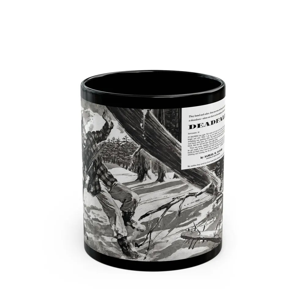 Deadfall, Adventure magazine, March 1958 - Black Coffee Mug-11oz-Go Mug Yourself