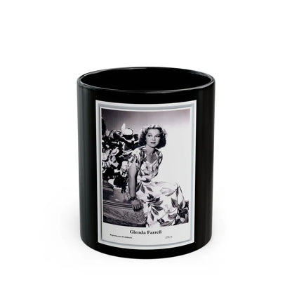 Glenda Farrell #51 (Vintage Female Icon) Black Coffee Mug-11oz-Go Mug Yourself