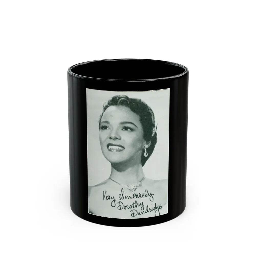 Dorothy Dandridge #83 (Vintage Female Icon) Black Coffee Mug-11oz-Go Mug Yourself