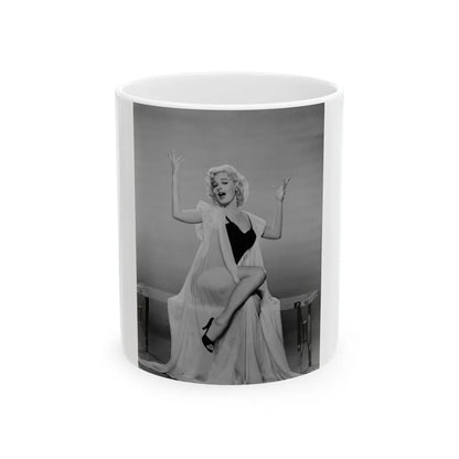 Barbara Lang #35 (Vintage Female Icon) White Coffee Mug-11oz-Go Mug Yourself