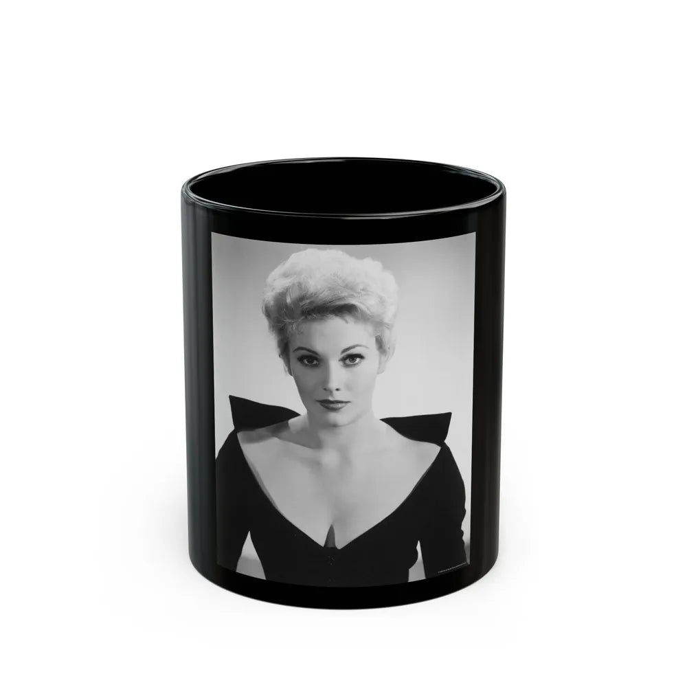 Kim Novak #43 (Vintage Female Icon) Black Coffee Mug-11oz-Go Mug Yourself