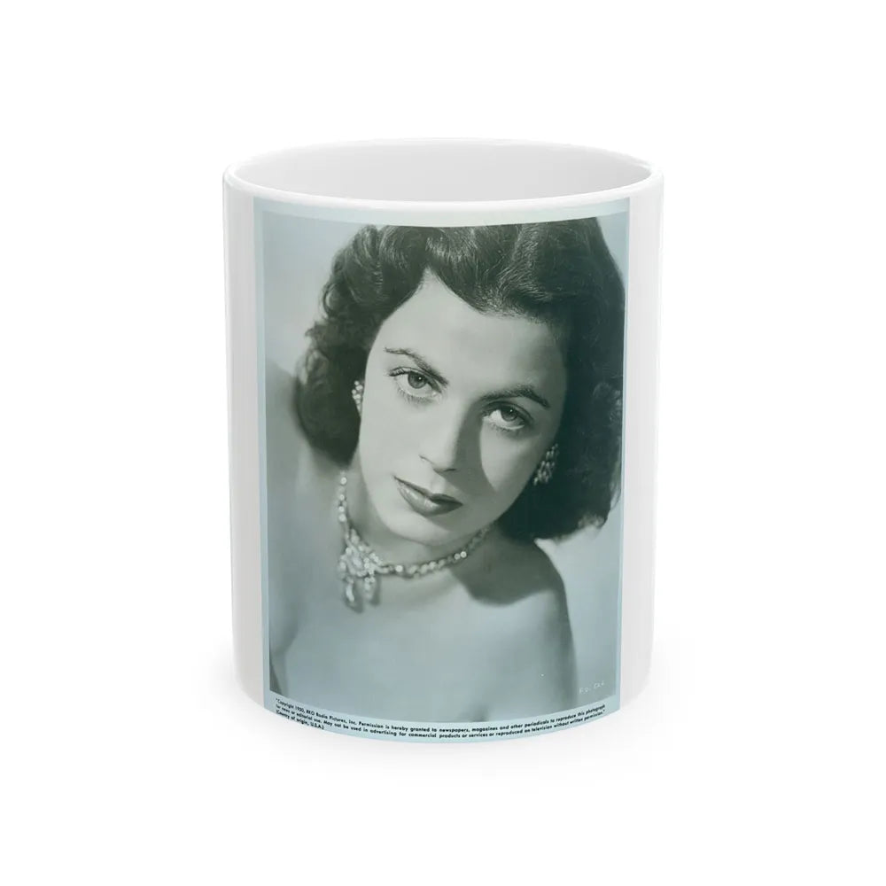 Faith Domergue #115 (Vintage Female Icon) White Coffee Mug-11oz-Go Mug Yourself