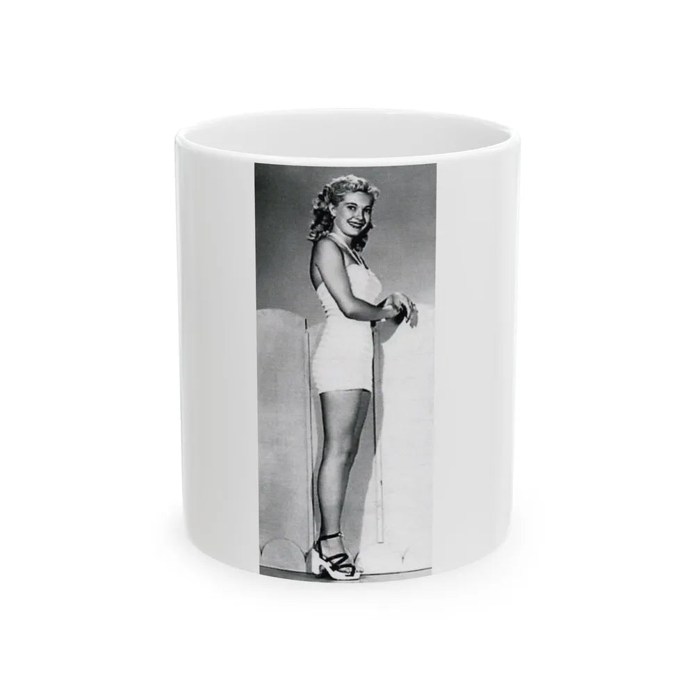 Lori Nelson #49 - Printed & Scanned (Vintage Female Icon) White Coffee Mug-11oz-Go Mug Yourself