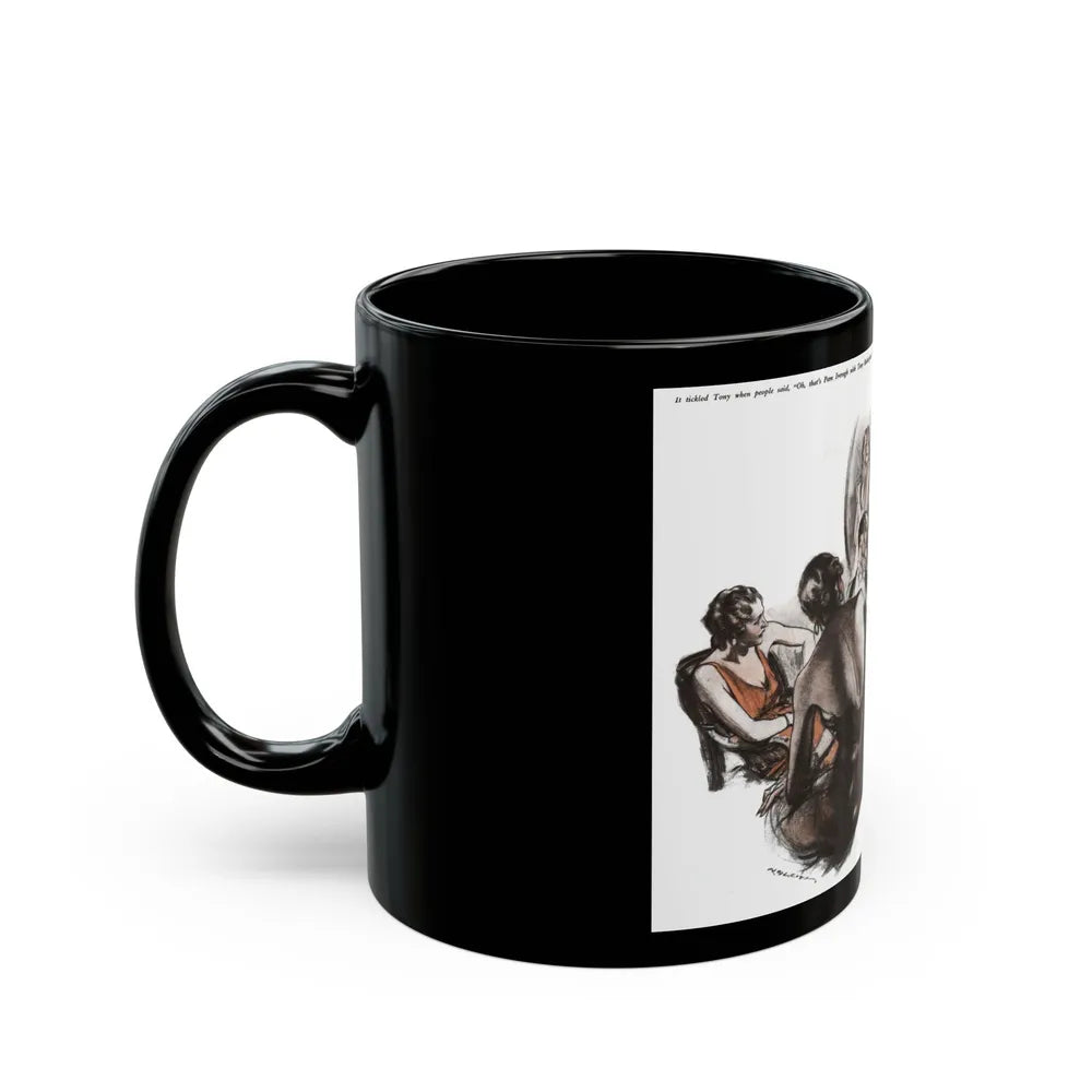 Diving Girl (2), Cosmopolitan, January 1934 - Black Coffee Mug-Go Mug Yourself