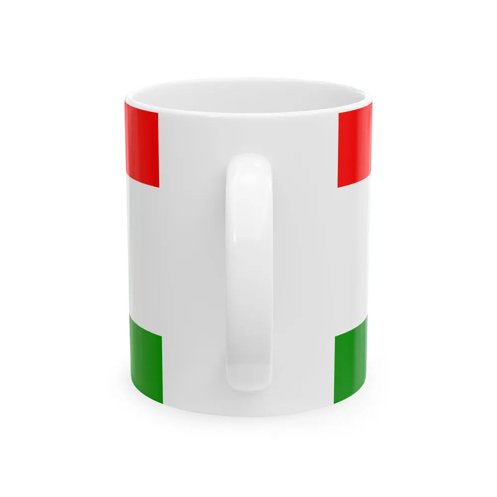 Flag of Central Bosnia Canton Bosnia and Herzegovina - White Coffee Mug-Go Mug Yourself