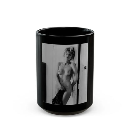 Ingrid Pitt #83 - Topless (Vintage Female Icon) Black Coffee Mug-15oz-Go Mug Yourself