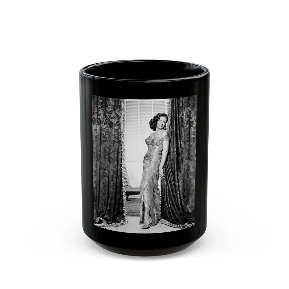 Jane Russell #148 (Vintage Female Icon) Black Coffee Mug-15oz-Go Mug Yourself