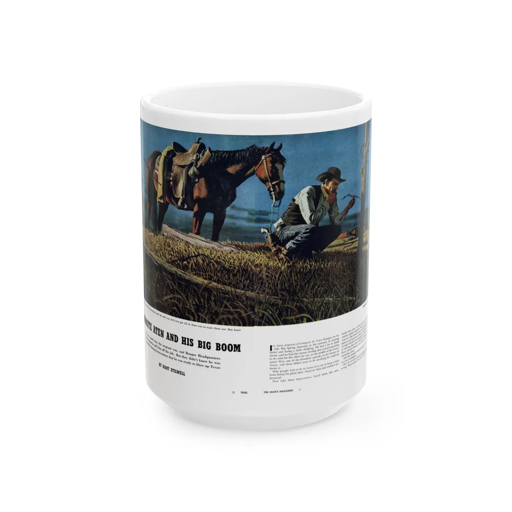 Dinamite Aten And His Big Boom, True magazine, May 1955 - White Coffee Mug-15oz-Go Mug Yourself