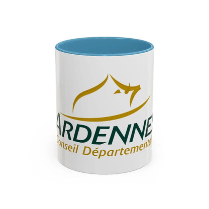 Flag of Ardennes France - Accent Coffee Mug-11oz-Light Blue-Go Mug Yourself