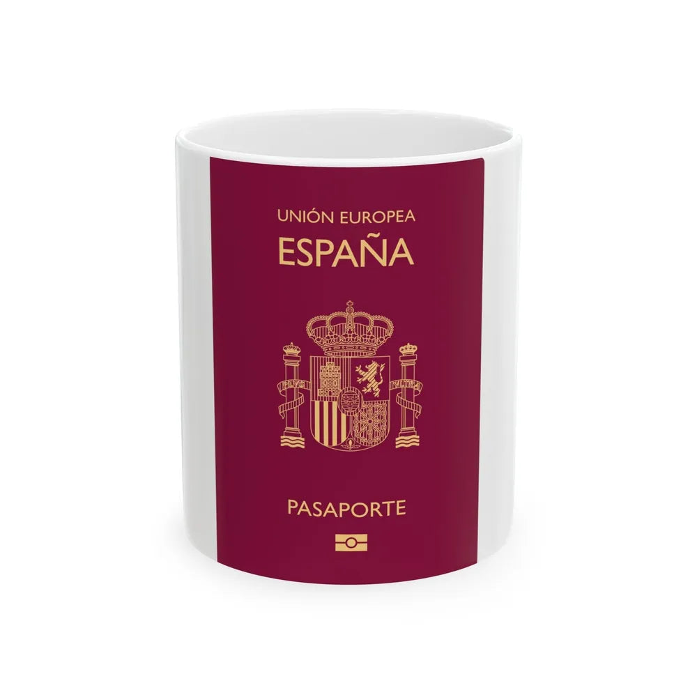 Spain Passport - White Coffee Mug-11oz-Go Mug Yourself