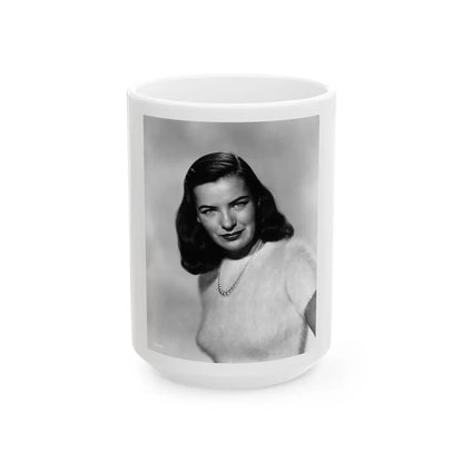 Ella Raines #25 (Vintage Female Icon) White Coffee Mug-15oz-Go Mug Yourself