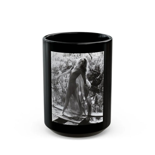 Julie Newmar #329 (Vintage Female Icon) Black Coffee Mug-15oz-Go Mug Yourself