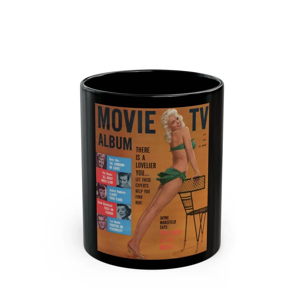 Jayne Mansfield #137 - Mag. Cover (Vintage Female Icon) Black Coffee Mug-11oz-Go Mug Yourself