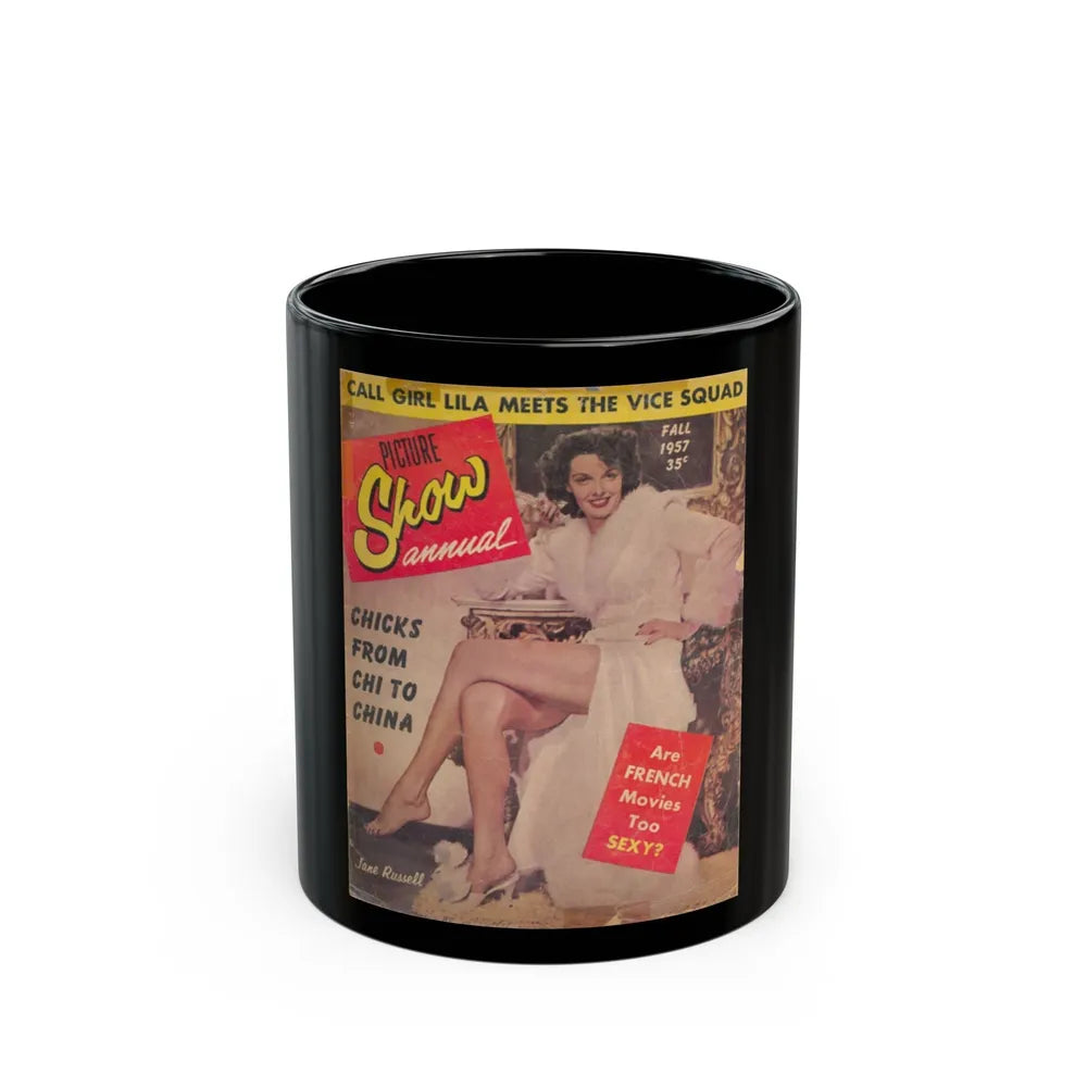 Jane Russell #137 - Mag. Cover (Vintage Female Icon) Black Coffee Mug-11oz-Go Mug Yourself