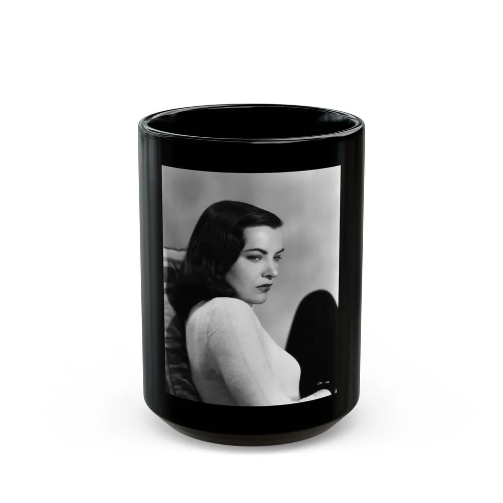 Ella Raines #169 (Vintage Female Icon) Black Coffee Mug-15oz-Go Mug Yourself