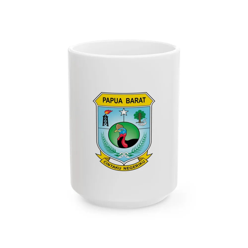 Flag of West Papua Indonesia - White Coffee Mug-15oz-Go Mug Yourself