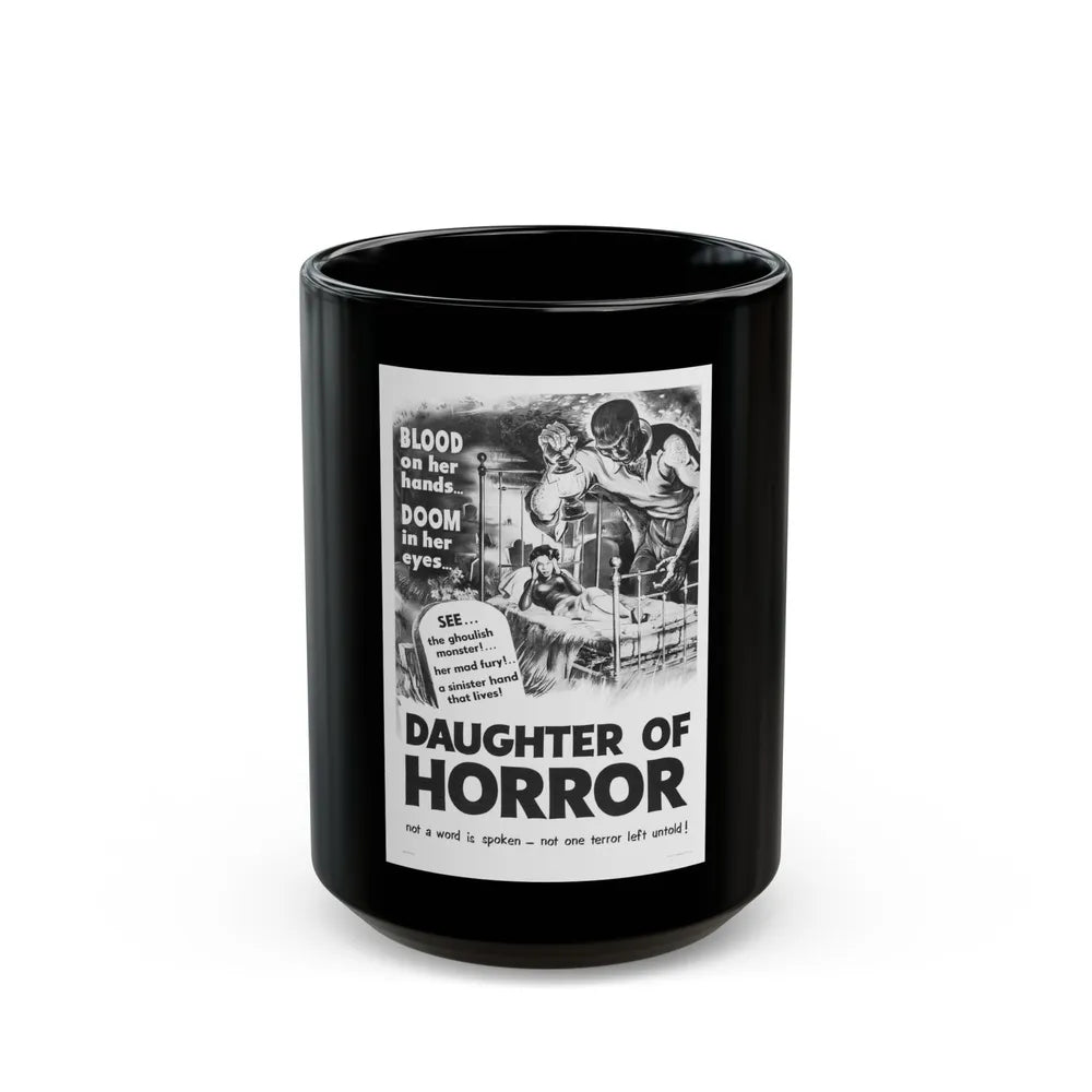 DAUGHTER OF HORROR (DEMENTIA) 1955 Movie Poster - Black Coffee Mug-15oz-Go Mug Yourself