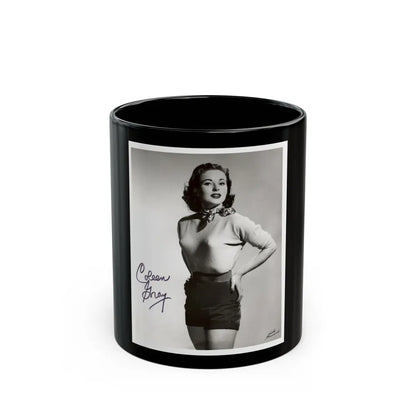 Coleen Gray #12 (Vintage Female Icon) Black Coffee Mug-11oz-Go Mug Yourself