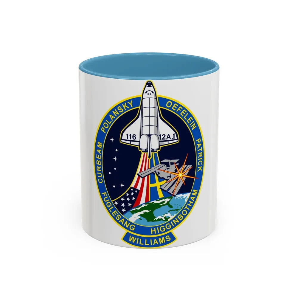 STS 116 (NASA) Accent Coffee Mug-11oz-Light Blue-Go Mug Yourself