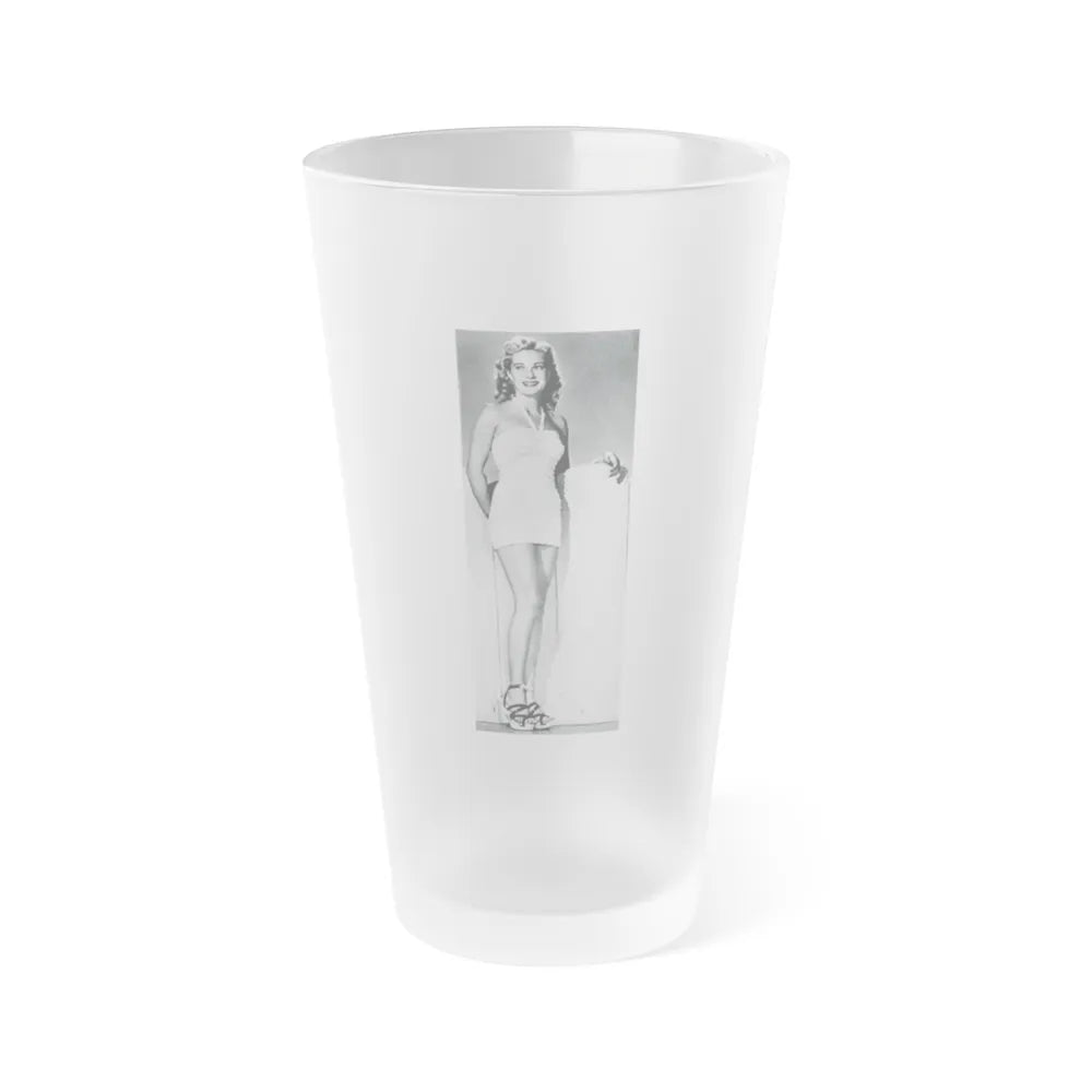 Lori Nelson #50 - Printed & Scanned (Vintage Female Icon) Frosted Pint 16oz-16oz-Frosted-Go Mug Yourself