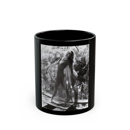 Julie Newmar #329 (Vintage Female Icon) Black Coffee Mug-11oz-Go Mug Yourself