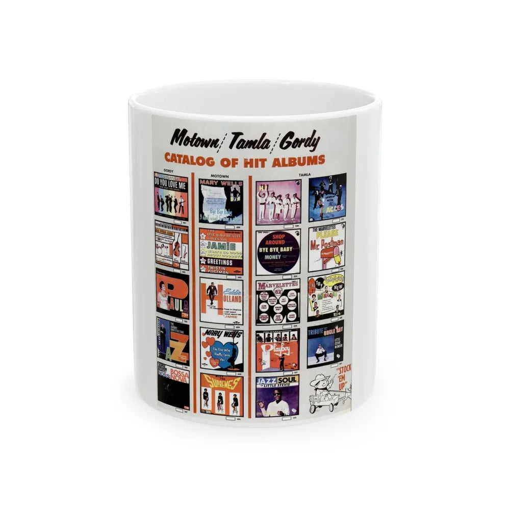 Tamla Motown 1963 (Music Poster) White Coffee Mug-11oz-Go Mug Yourself