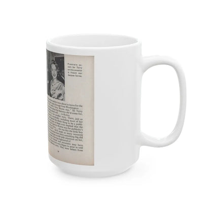 Terry Moore #454 - 66 PHOTOGRAPHS OF Terry MOORE U.K. Pocket Mag. Pages 38 & 39 (Vintage Female Icon) White Coffee Mug-Go Mug Yourself