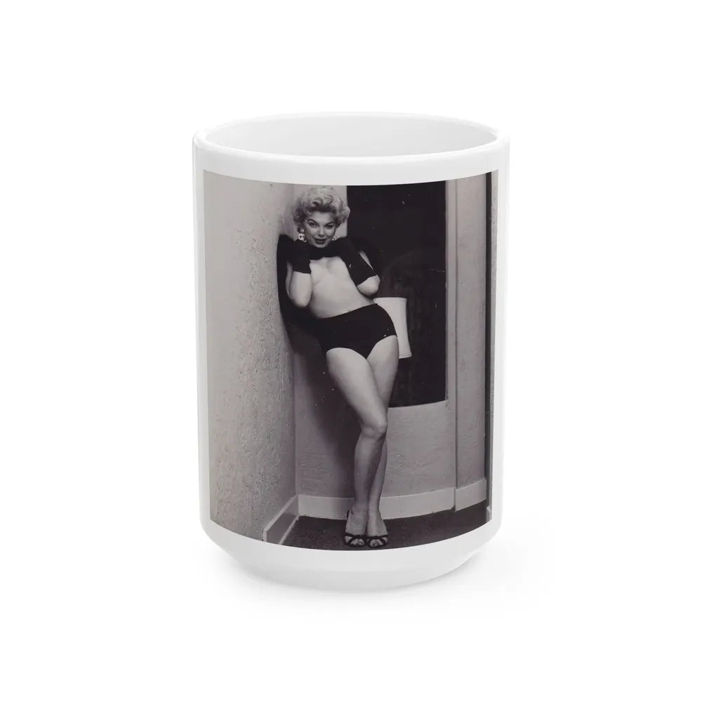 Barbara Nichols #300 (Vintage Female Icon) White Coffee Mug-15oz-Go Mug Yourself