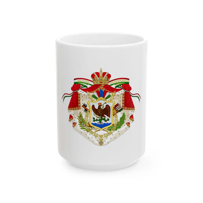 Coat of Arms of the First Mexican Empire - White Coffee Mug-15oz-Go Mug Yourself