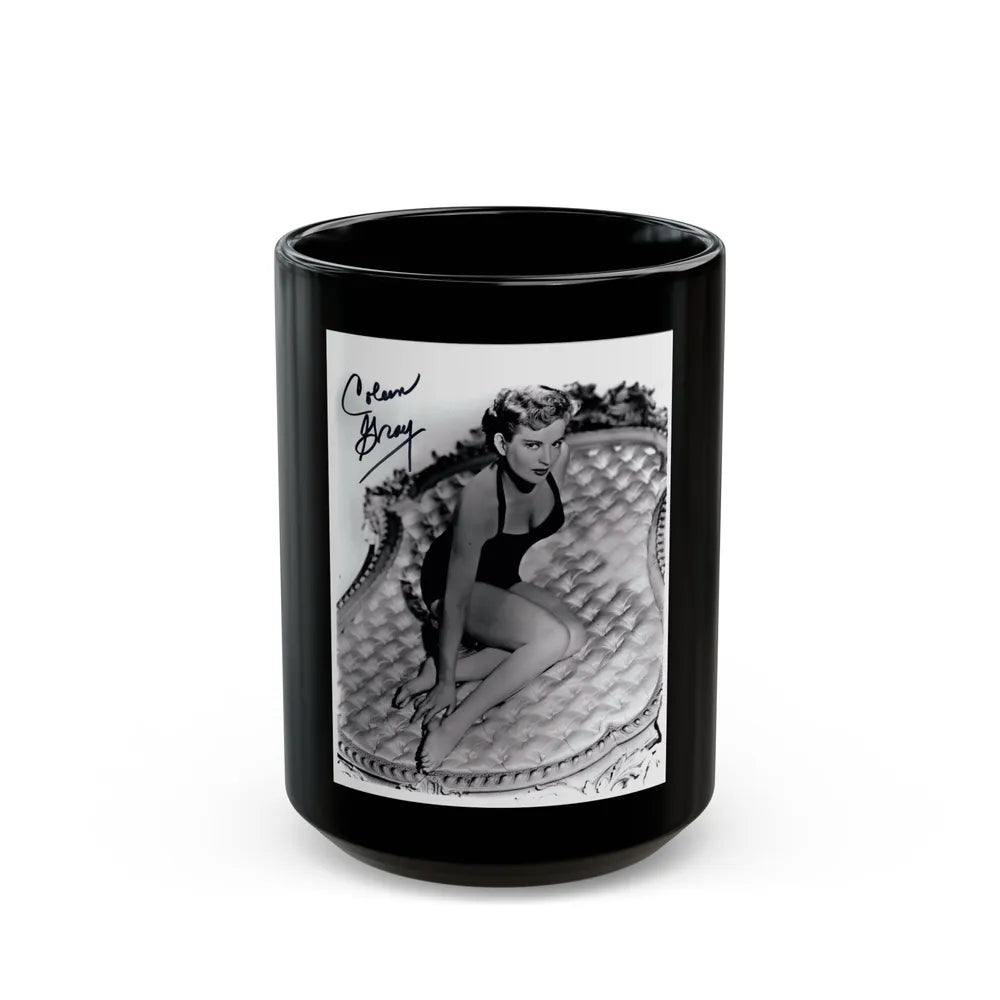 Coleen Gray #18 (Vintage Female Icon) Black Coffee Mug-15oz-Go Mug Yourself