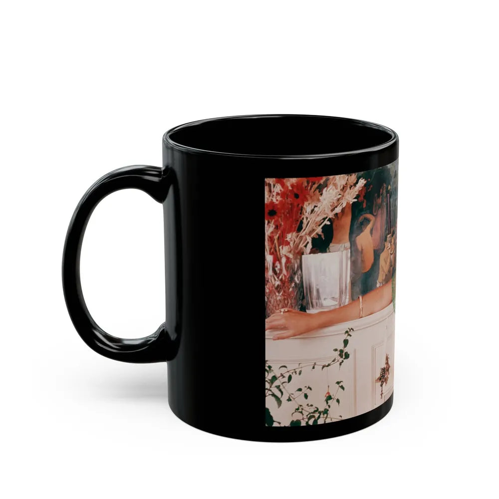 Jane Seymour #02 (Vintage Female Icon) Black Coffee Mug-Go Mug Yourself