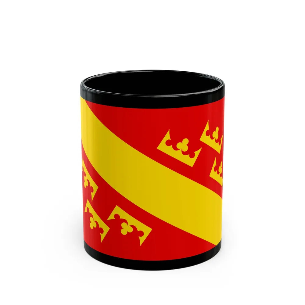 Flag of Haut Rhin France 2 - Black Coffee Mug-11oz-Go Mug Yourself