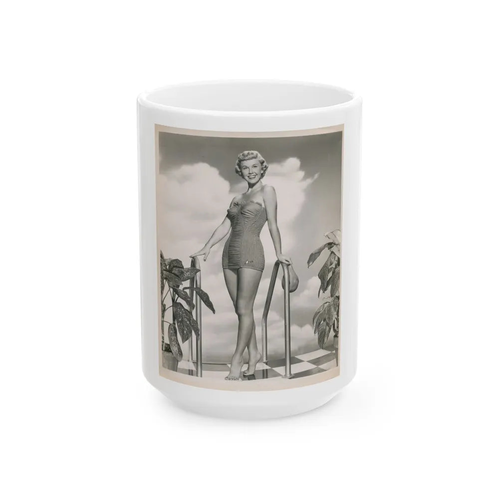 Doris Day #104 (Vintage Female Icon) White Coffee Mug-15oz-Go Mug Yourself