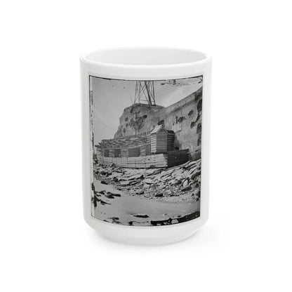 Charleston, S.C. Palmetto Reinforcements On The Channel Side Of Fort Sumter (U.S. Civil War) White Coffee Mug-15oz-Go Mug Yourself