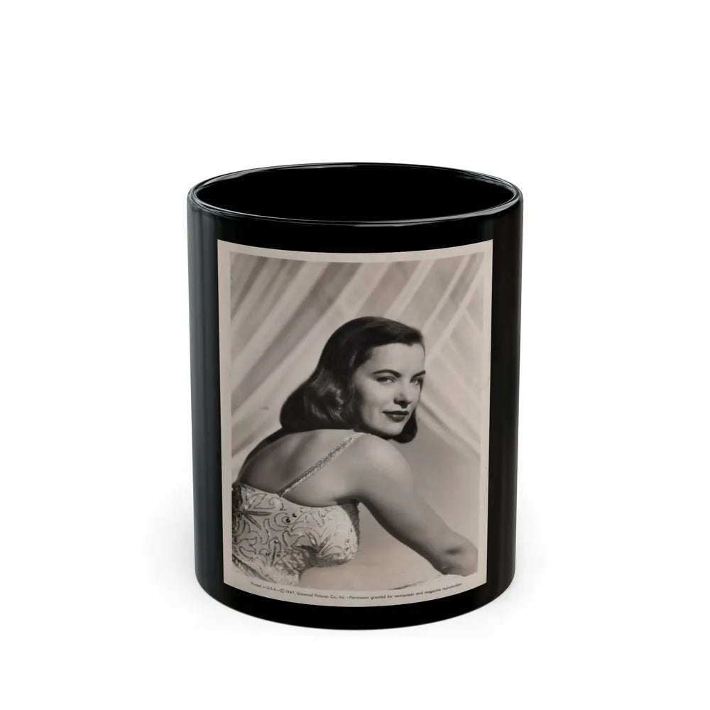 Ella Raines #215 (Vintage Female Icon) Black Coffee Mug-11oz-Go Mug Yourself