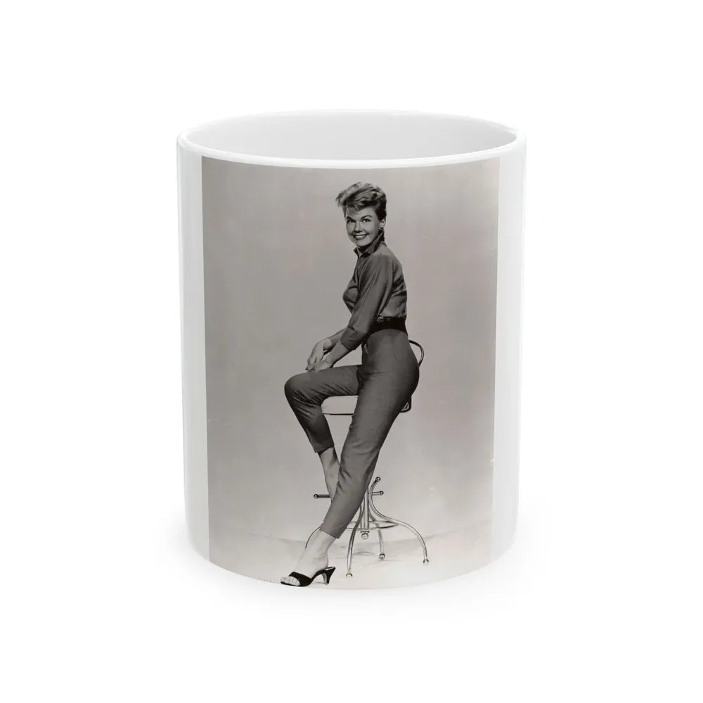 Doris Day #70 (Vintage Female Icon) White Coffee Mug-11oz-Go Mug Yourself