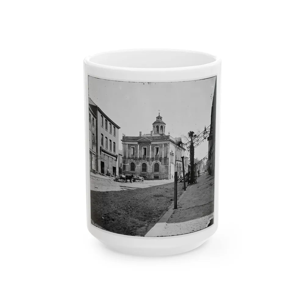 Charleston, S.C. The Post Office (Old Exchange And Custom House, 122 East Bay) (U.S. Civil War) White Coffee Mug-15oz-Go Mug Yourself