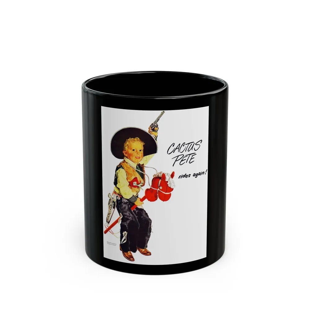 Cactus Pete rides again - Black Coffee Mug-11oz-Go Mug Yourself