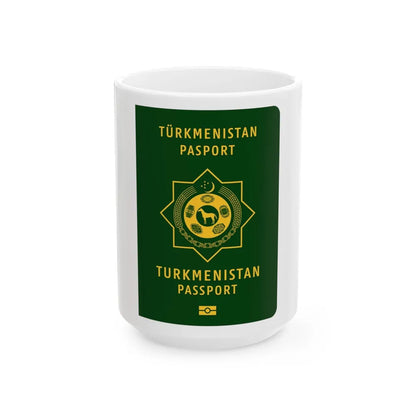 Turkmen Passport - White Coffee Mug-15oz-Go Mug Yourself