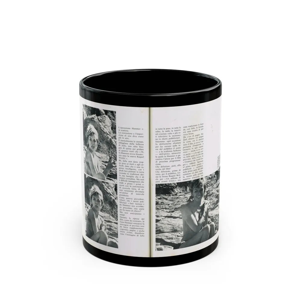 Julie Ege #214 (Vintage Female Icon) Black Coffee Mug-11oz-Go Mug Yourself