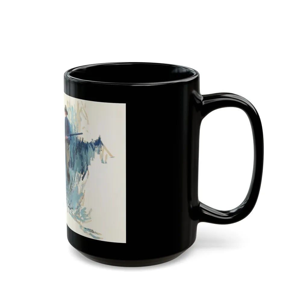 Forest Hunting Scene - Black Coffee Mug-Go Mug Yourself